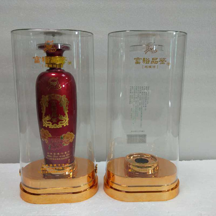 橢圓(yuan)形亞克(ke)力酒盒(he)包裝白(bai)酒…